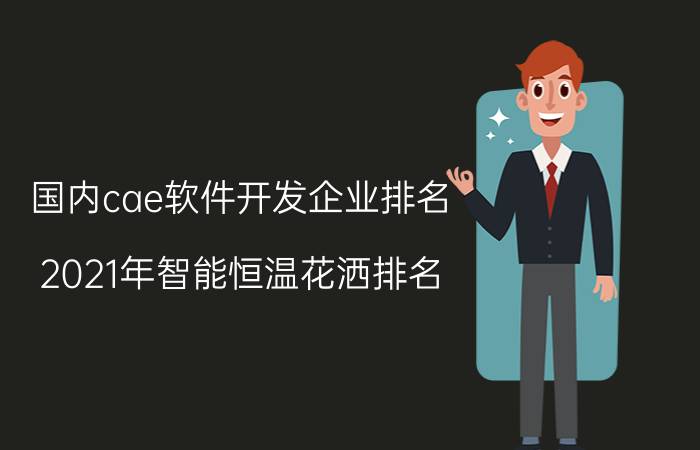 国内cae软件开发企业排名 2021年智能恒温花洒排名？